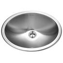 17-3/4 x 13-9/16 in. Oval Drop-in Bathroom Sink in Stainless Steel