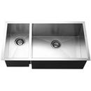 Stainless Steel Double Bowl Stainless Steel Undermount Kitchen Sink in Brushed Satin Stainless Steel