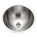 18 ga 6-1/4 in. 1-Bowl Top Mount Lavatory Sink with Center Drain in Stainless Steel