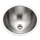 Houzer Stainless Steel 18 ga 6-1/4 in. 1-Bowl Top Mount Lavatory Sink with Center Drain 