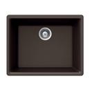 23-5/8 x 17-3/4 in. No Hole Composite Single Bowl Undermount Kitchen Sink in Mocha
