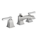 Moen Polished Chrome Deckmount Widespread Low Arc Bathroom Sink Faucet 