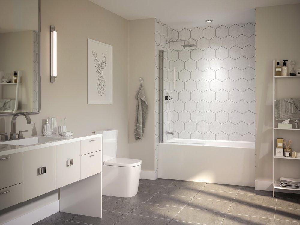 JACUZZI&reg; White 60 x 36 in. Whirlpool Alcove Bathtub Left Drain 