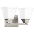 Progress Lighting Brushed Nickel 100W 2-Light Medium Bath Bracket 