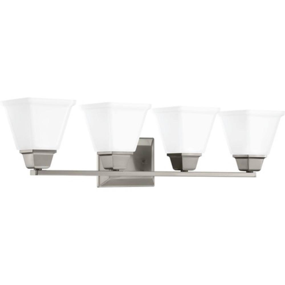 Progress Lighting Brushed Nickel 100W 4-Light Medium Bath Bracket 