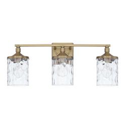 100W 3-Light Medium E-26 Incandescent Vanity Fixture in Aged Brass
