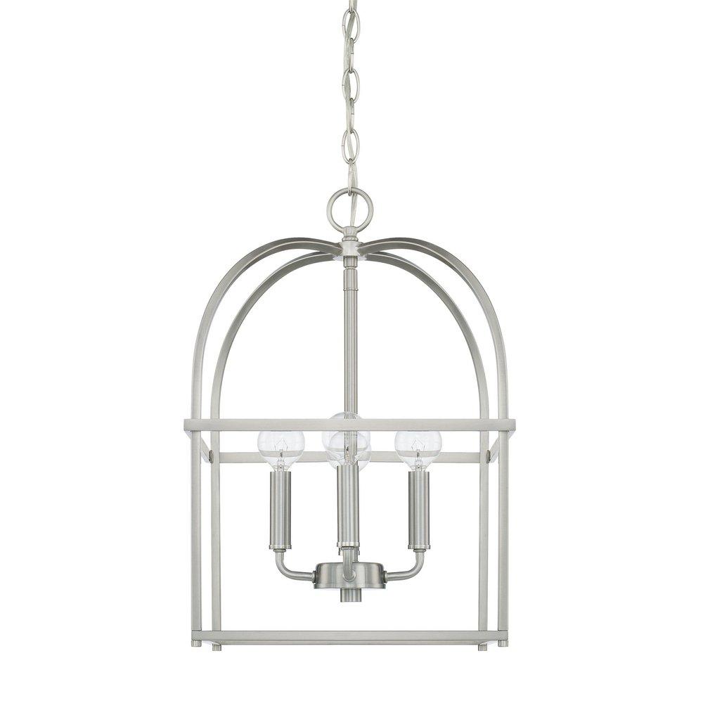 Capital Lighting Brushed Nickel 60W 4-Light Candelabra E-12 Incandescent Foyer Lighting 