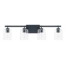 Capital Lighting Matte Black 100W 4-Light Medium E-26 Incandescent Vanity Fixture 