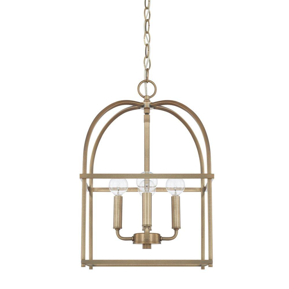 Capital Lighting Aged Brass 60W 4-Light Candelabra E-12 Incandescent Foyer Lighting 