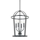 Capital Lighting Matte Black 60W 4-Light Candelabra E-12 Incandescent Foyer Lighting 