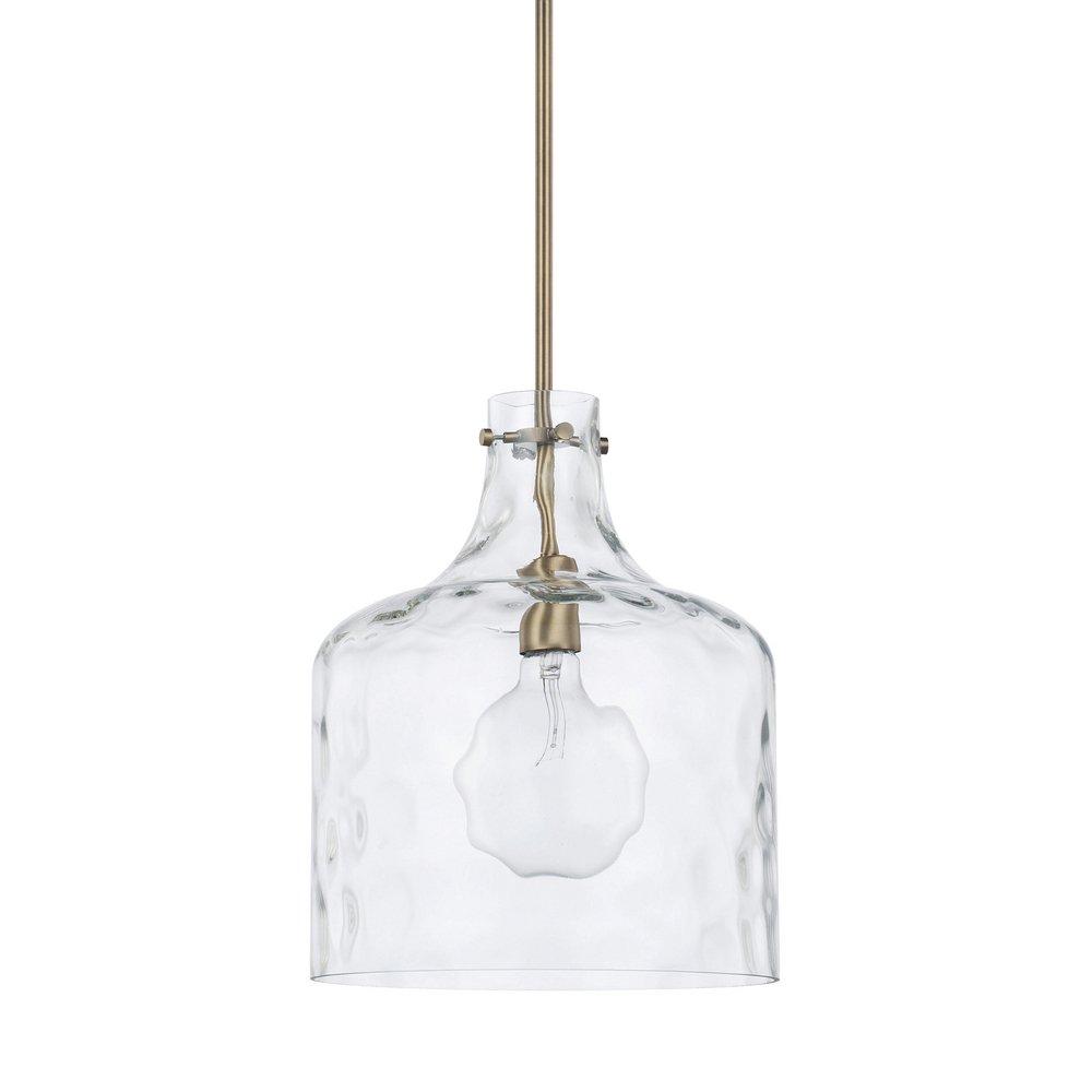 Capital Lighting Aged Brass 100W 1-Light Medium E-26 Incandescent Pendant 