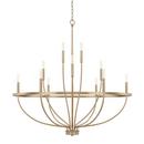 Capital Lighting Aged Brass 60W 12-Light Candelabra E-12 Incandescent Chandelier 