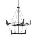 Capital Lighting Black Iron 60W 12-Light Candelabra E-12 Incandescent Chandelier 