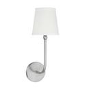 60W 1-Light Candelabra E-12 Incandescent Wall Sconce in Brushed Nickel