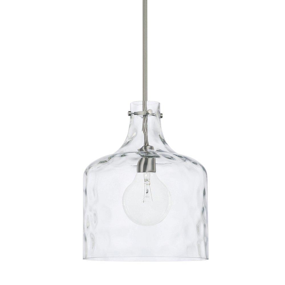 Capital Lighting Brushed Nickel 100W 1-Light Medium E-26 Incandescent Pendant 
