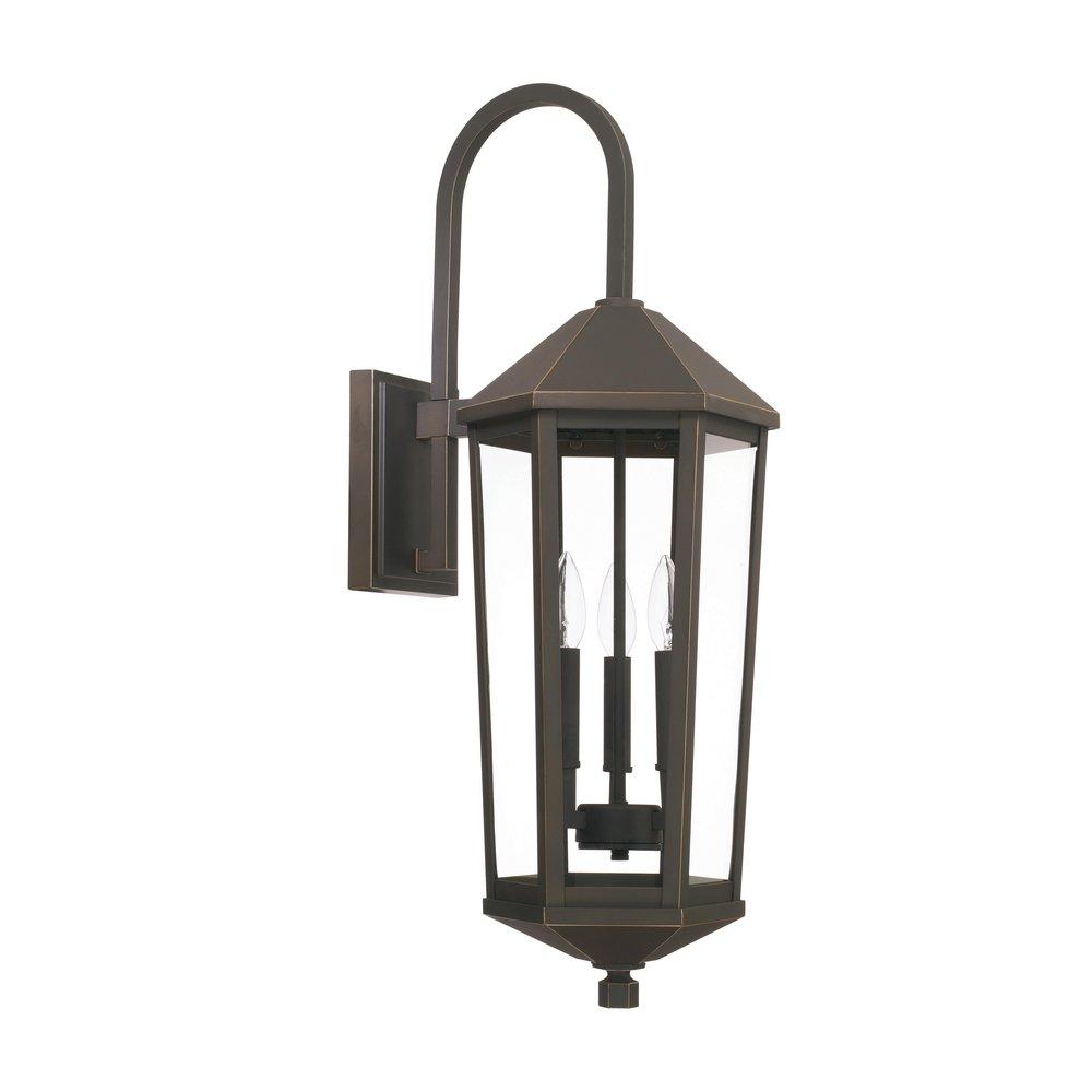 Capital Lighting Oiled Bronze 60W 3-Light Candelabra E-12 Incandescent Outdoor Wall Sconce 