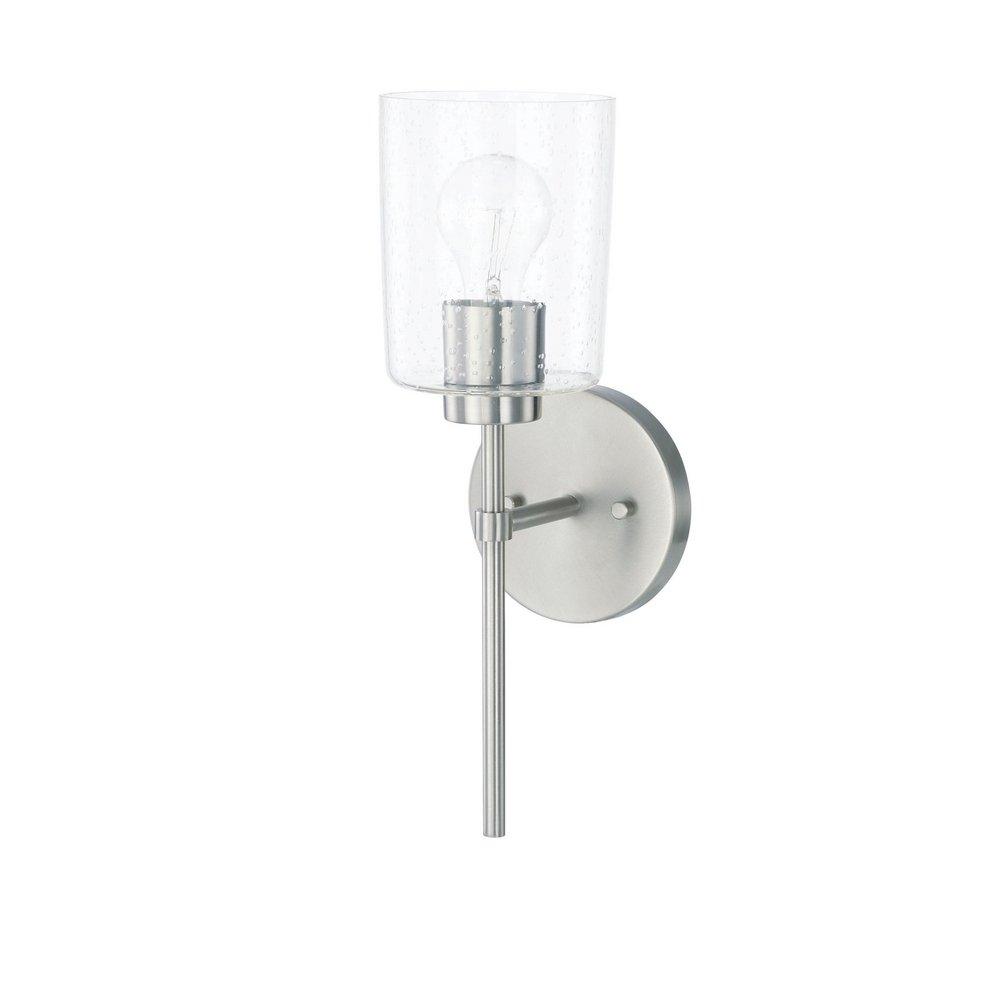 Capital Lighting Brushed Nickel 100W 1-Light Medium E-26 Incandescent Wall Sconce 