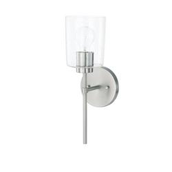100W 1-Light Medium E-26 Incandescent Wall Sconce in Brushed Nickel