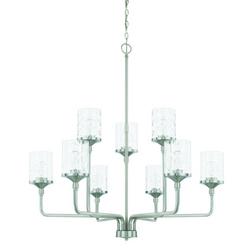 100W 9-Light Medium E-26 Incandescent Chandelier in Brushed Nickel