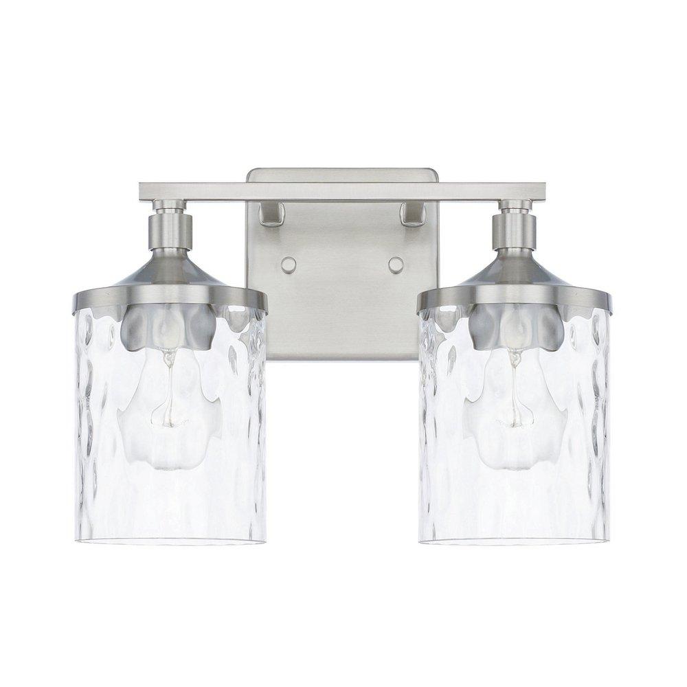 Capital Lighting Brushed Nickel 100W 2-Light Medium E-26 Incandescent Vanity Fixture 