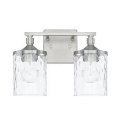 100W 2-Light Medium E-26 Incandescent Vanity Fixture in Brushed Nickel
