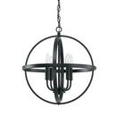 Capital Lighting Matte Black 16-1/2 in. 60W 4-Light Candelabra E-12 Incandescent Pendant 