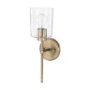 Capital Lighting Aged Brass 5 x 15-1/2 in. 100W 1-Light Medium E-26 Incandescent Wall Sconce 