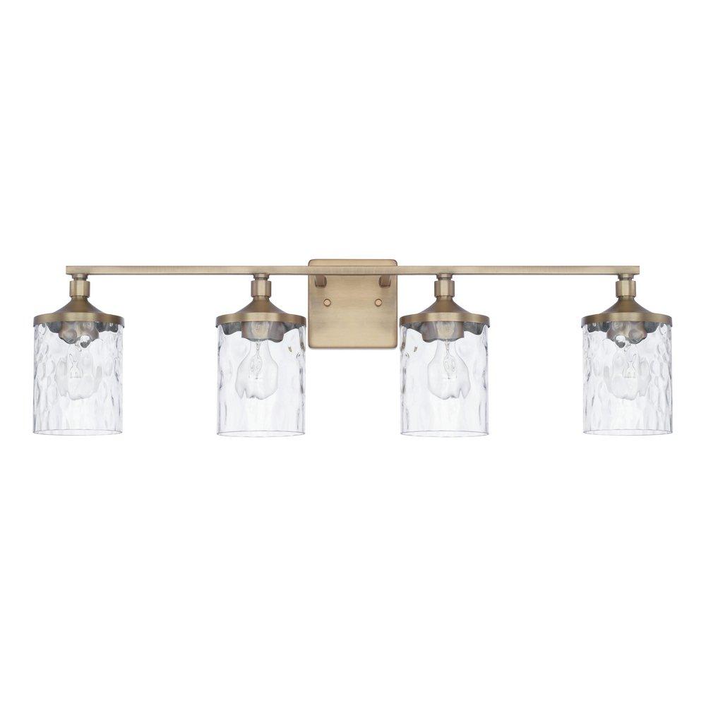 Capital Lighting Aged Brass 100W 4-Light Medium E-26 Incandescent Vanity Fixture 