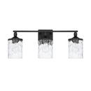 Capital Lighting Bronze 24 x 10 in. 300W 3-Light Medium E-26 Incandescent Vanity Fixture with Clear Water Glass 