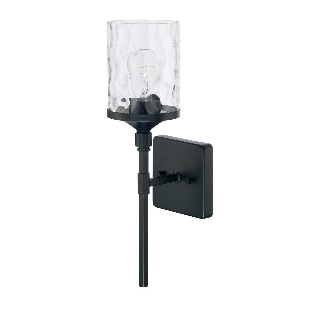 Capital Lighting Matte Black 100W 1-Light Medium E-26 Incandescent Wall Sconce 