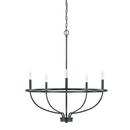 Capital Lighting Matte Black 300W 5-Light Candelabra E-12 Incandescent Chandelier 