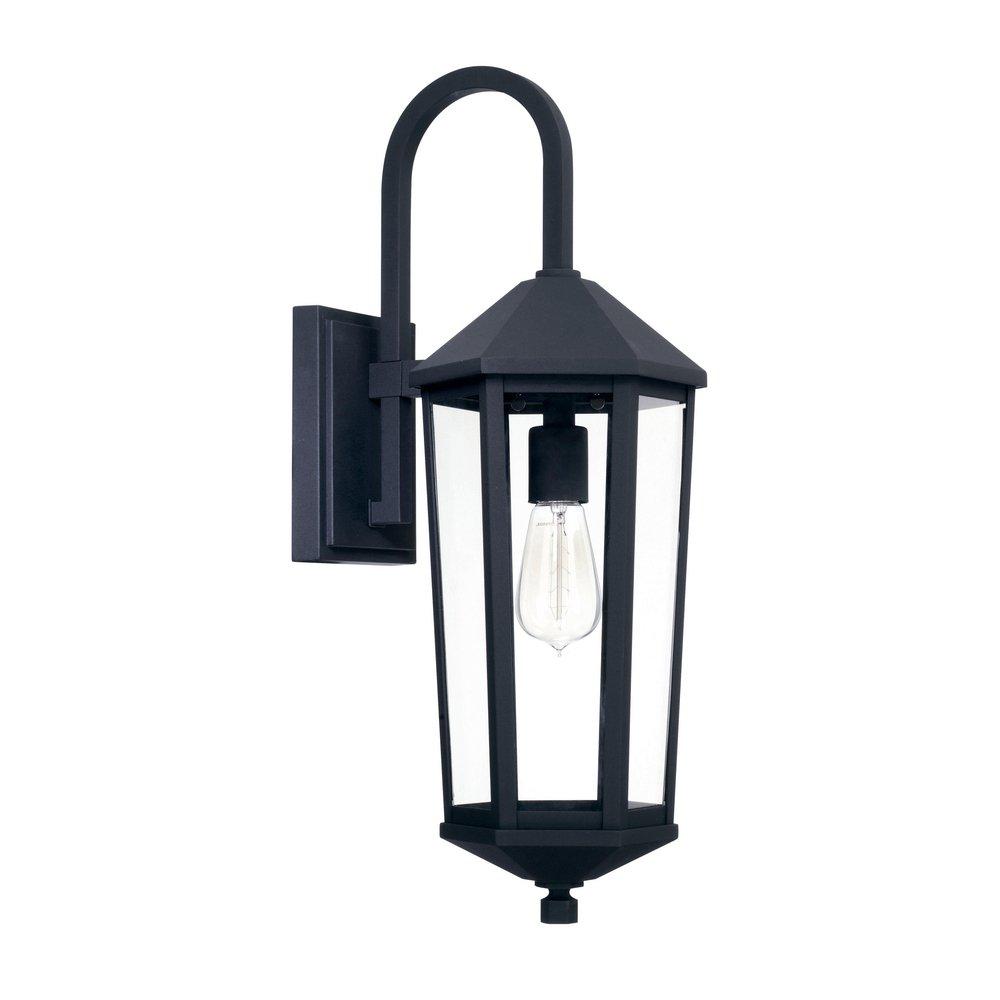 Capital Lighting Black 8 x 23 in. 100W 1-Light Medium E-26 Incandescent Outdoor Wall Lantern 