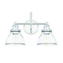 Capital Lighting Polished Chrome 16-1/4 x 11 in. 100W 2-Light Medium E-26 Incandescent Vanity Fixture with Clear Glass 