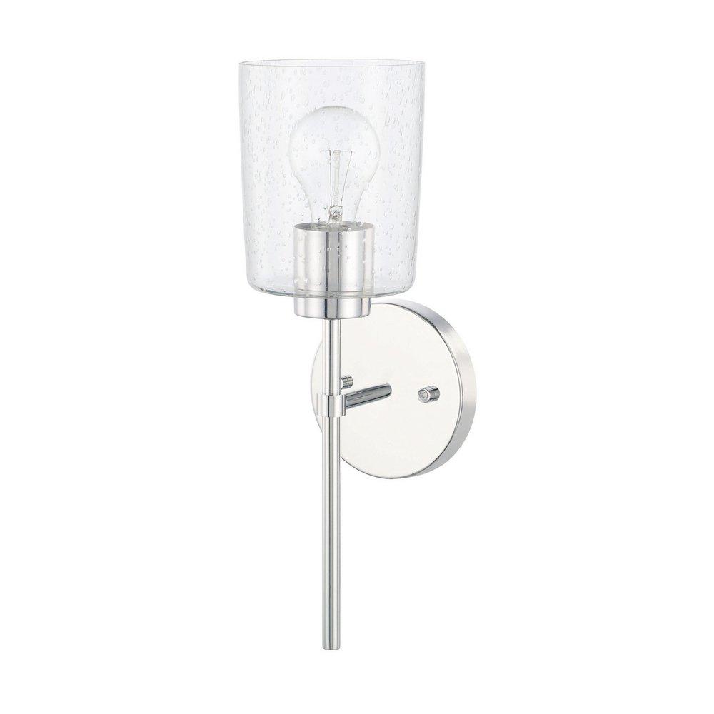 Capital Lighting Polished Chrome 5 x 15-1/2 in. 100W 1-Light Medium E-26 Incandescent Wall Sconce 