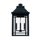 Capital Lighting Black 60W 3-Light Candelabra E-12 Incandescent Outdoor Wall Lantern 