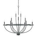 Capital Lighting Matte Black 60W 12-Light Candelabra E-12 Incandescent Chandelier 
