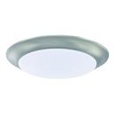 7-1/2 in. 12W 1-Light Integrated LED Flush Mount Ceiling Fixture in Brushed Nickel