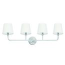 Capital Lighting Brushed Nickel 60W 4-Light Candelabra E-12 Incandescent Vanity Fixture 