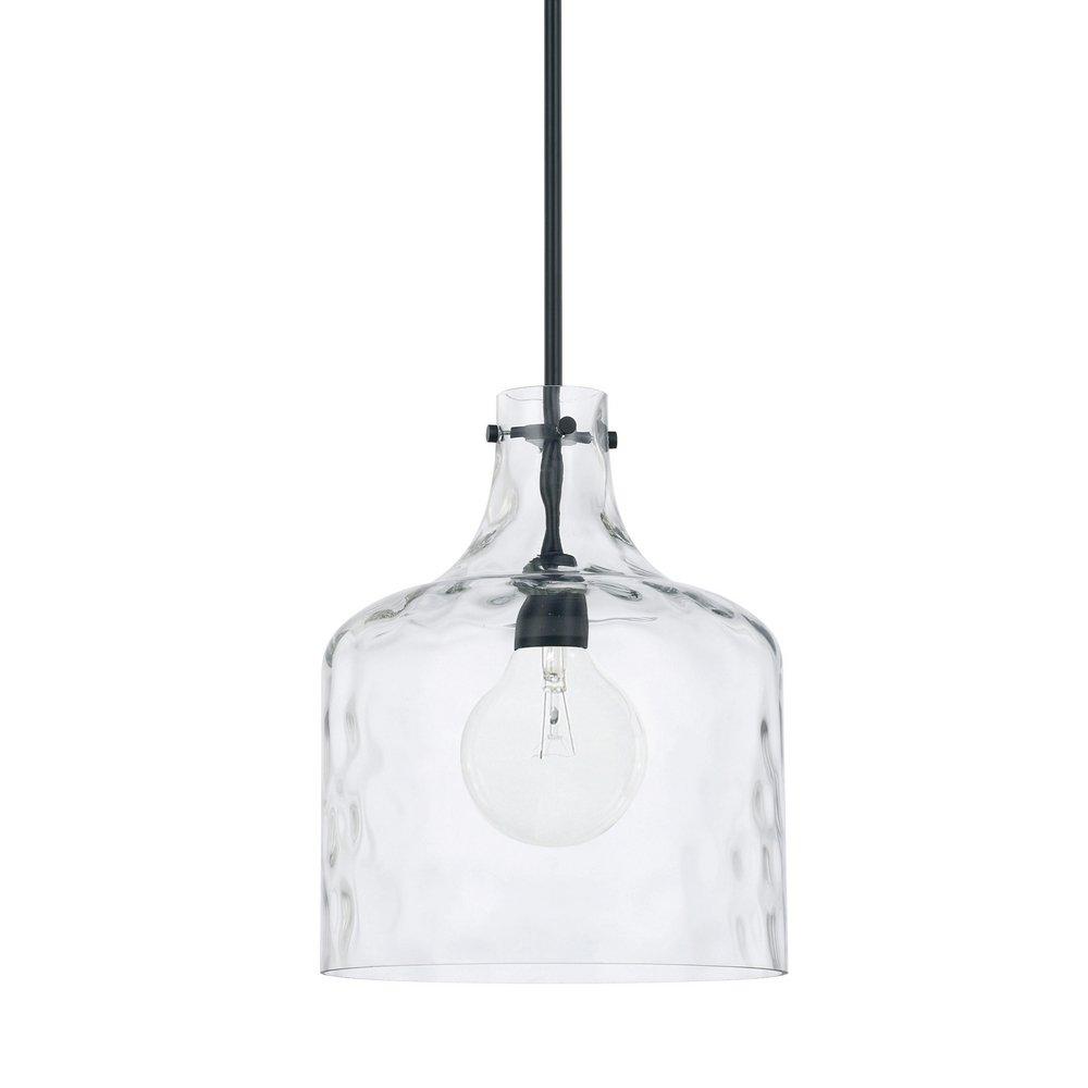 Capital Lighting Matte Black 100W 1-Light Medium E-26 Incandescent Pendant 