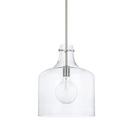 Capital Lighting Brushed Nickel 100W 1-Light Medium E-26 Incandescent Pendant 