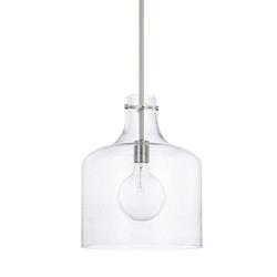 100W 1-Light Medium E-26 Incandescent Pendant Light in Brushed Nickel