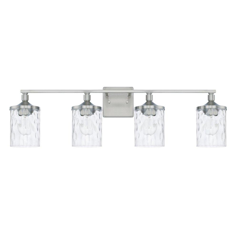 Capital Lighting Brushed Nickel 100W 4-Light Medium E-26 Incandescent Vanity Fixture 