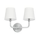 Capital Lighting Brushed Nickel 60W 2-Light Incandescent Vanity Fixture 