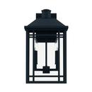 60W 2-Light Candelabra E-12 Incandescent Outdoor Wall Sconce in Black
