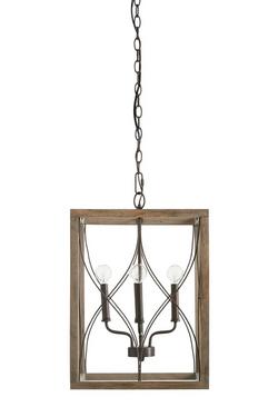 60W 4-Light Candelabra E-12 Incandescent Foyer Pendent in Nordic Grey