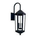 Capital Lighting Black 60W 3-Light Candelabra E-12 Incandescent Outdoor Wall Lantern 