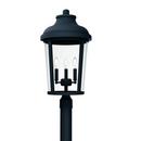 60W 3-Light Candelabra E-12 Incandescent Outdoor Post Lamp in Black