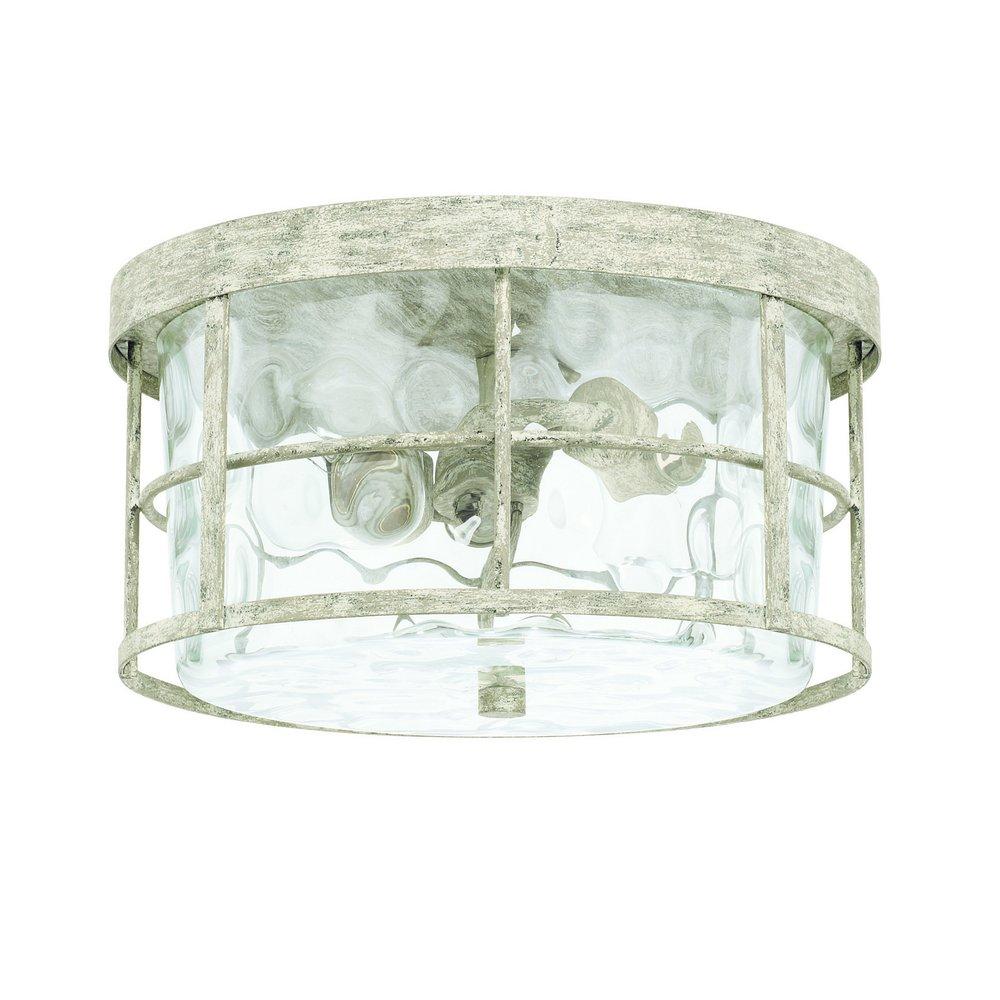 Capital Lighting Mystic Sand 13 in. 60W 2-Light Medium E-26 Incandescent Flush Mount Ceiling Fixture 