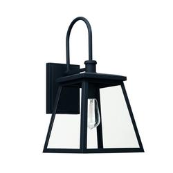 100W 1-Light Medium E-26 Incandescent Outdoor Wall Lantern in Black