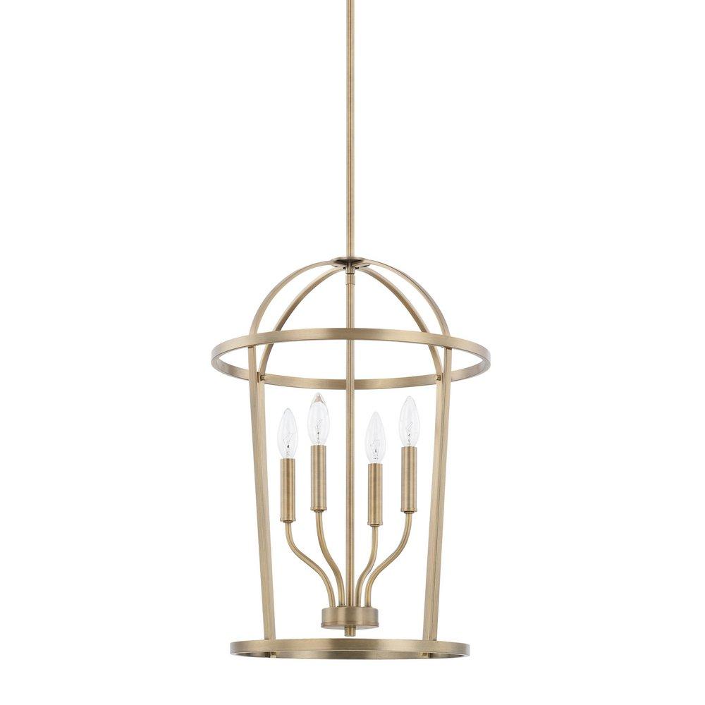 Capital Lighting Aged Brass 60W 4-Light Candelabra E-12 Incandescent Foyer Lighting 